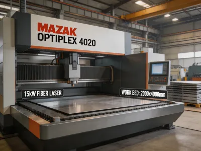 Mazak OPTIPLEX 4020 large format fiber laser cutting machine