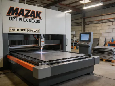 Mazak OPTIPLEX Nexus value-class fiber laser cutter