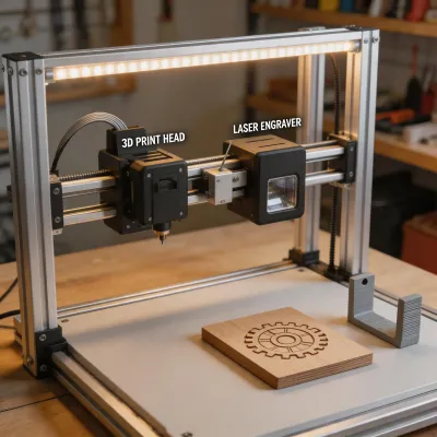 3d printer with laser engraver